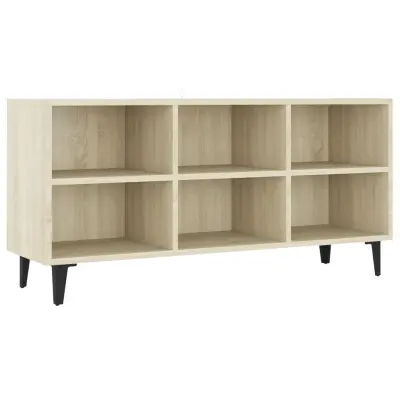 vidaXL TV omarica s kovinskimi nogami sonoma hrast 103,5x30x50 cm