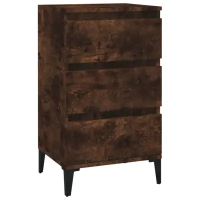 vidaXL Nočna omarica dimljeni hrast 40x35x70 cm inženirski les