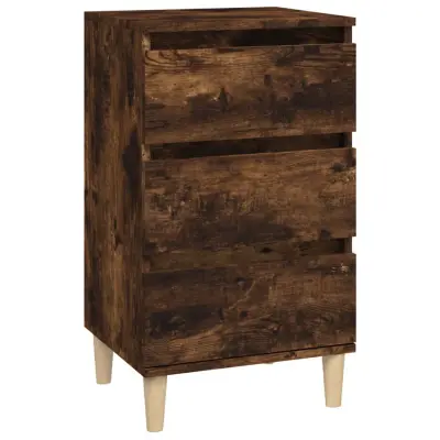 vidaXL Nočna omarica dimljeni hrast 40x35x70 cm inženirski les