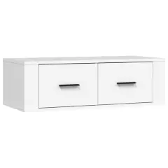 vidaXL Viseča TV omarica bela 80x36x25 cm inženirski les