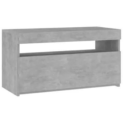 vidaXL TV omarica z LED lučkami betonsko siva 75x35x40 cm