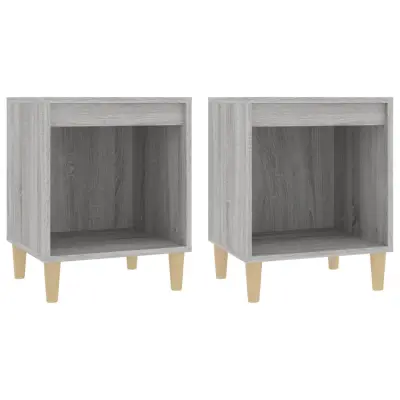 vidaXL Nočna omarica 2 kosa Siva sonoma 40x35x50 cm