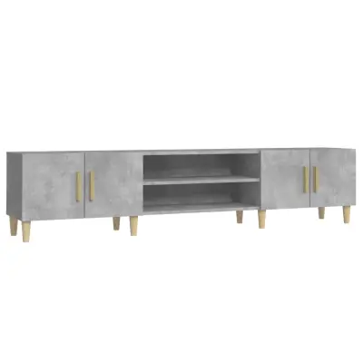 vidaXL TV omarica betonsko siva 180x31,5x40 cm inženirski les