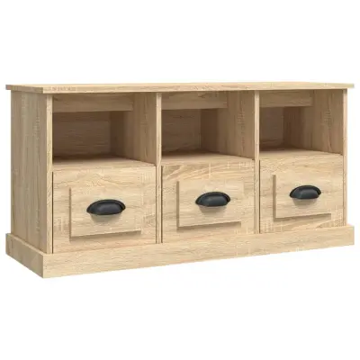 vidaXL TV omarica sonoma hrast 100x35x50 cm inženirski les