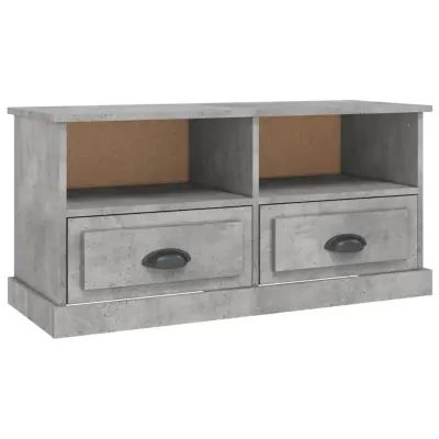 vidaXL TV omarica betonsko siva 93x35,5x45 cm inženirski les