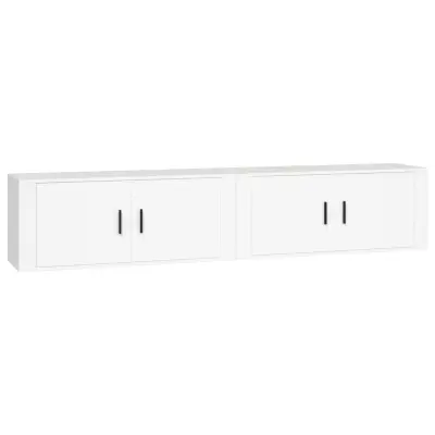 vidaXL Stenska TV omarica 2 kosa bela 100x34,5x40 cm