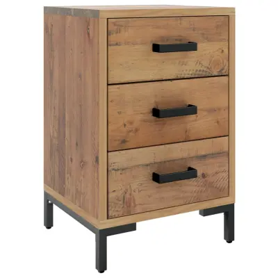 vidaXL Nočna omarica rjava 40x30x55 cm trdna reciklirana borovina