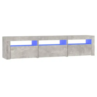 vidaXL TV omarica z LED lučkami betonsko siva 180x35x40 cm
