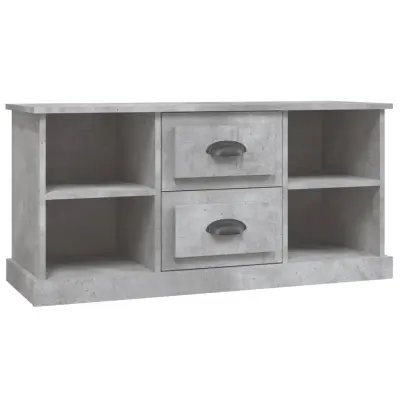 vidaXL TV omarica betonsko siva 99,5x35,5x48 cm inženirski les