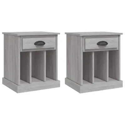vidaXL Nočna omarica 2 kosa siva sonoma 43x36x50 cm