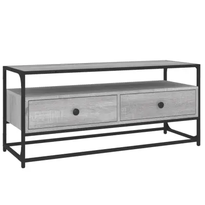 vidaXL TV omarica siva sonoma 100x35x45 cm inženirski les