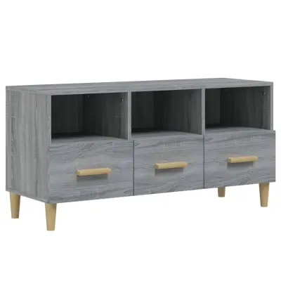 vidaXL TV omarica siva sonoma 102x36x50 cm konstruiran les