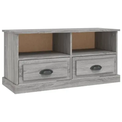 vidaXL TV omarica siva sonoma 93x35,5x45 cm inženirski les