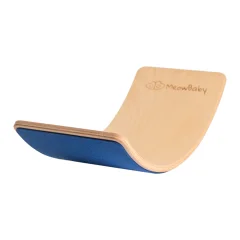 Drsna ravnotežna deska za otroke MeowBaby® Montessori 80x30 cm, ravnotežna deska s flisom, modra
