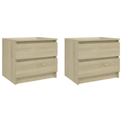 vidaXL Nočna omarica 2 kosa sonoma hrast 50x39x43,5 cm iverna plošča