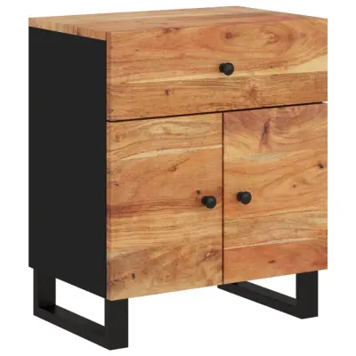 vidaXL Nočna omarica 50x33x60 cm trden akacijev les in inženirski les
