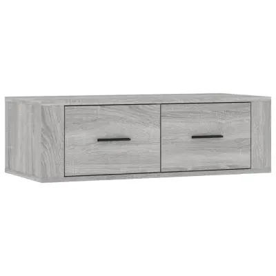 vidaXL Viseča TV omarica siva sonoma 80x36x25 cm inženirski les