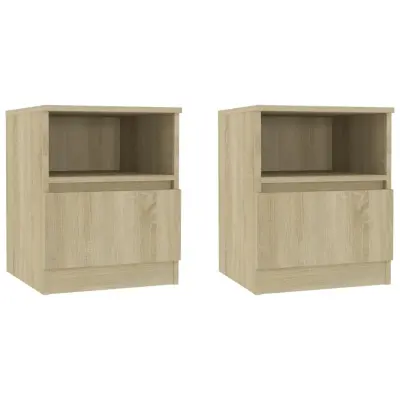 vidaXL Nočna omarica 2 kosa sonoma hrast 40x40x50 cm iverna plošča