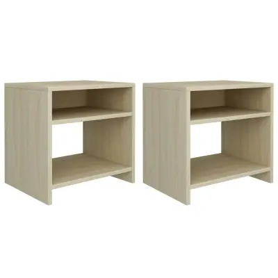 vidaXL Nočne omarice 2 kosa sonoma hrast 40x30x40 cm iverna plošča