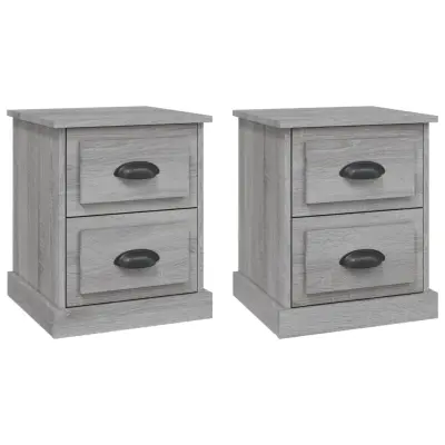 vidaXL Nočna omarica 2 kosa siva sonoma 39x39x47,5 cm inženirski les