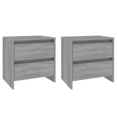 vidaXL Nočna omarica 2 kosa siva sonoma 45x34,5x44,5 cm iverna plošča