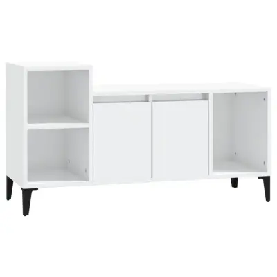 vidaXL TV omarica visok sijaj bela 100x35x55 cm inženirski les