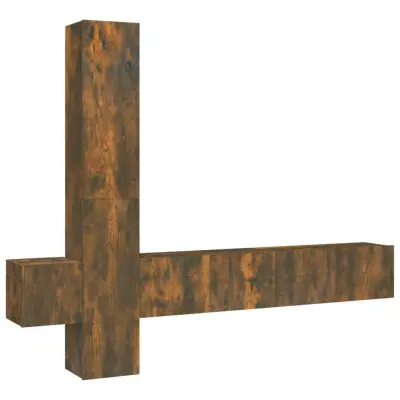 vidaXL Komplet TV omaric 5-delni dimljen hrast inženirski les