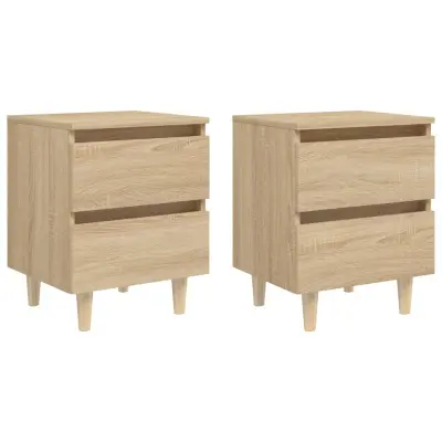 vidaXL Nočna omarica z nogami 2 kosa sonoma hrast 40x35x50 cm