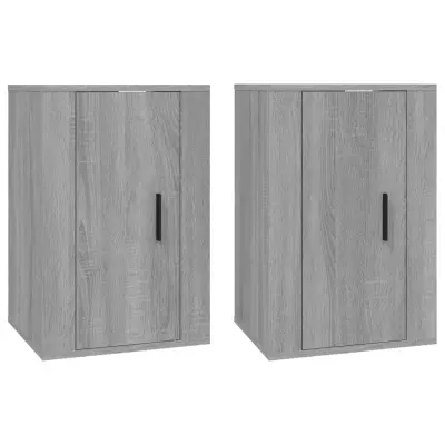 vidaXL Stenska TV omarica 2 kosa siva sonoma 40x34,5x60 cm