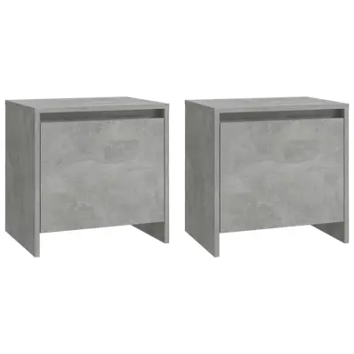 vidaXL Nočna omarica 2 kosa betonsko siva 45x34x44,5 cm iverna plošča