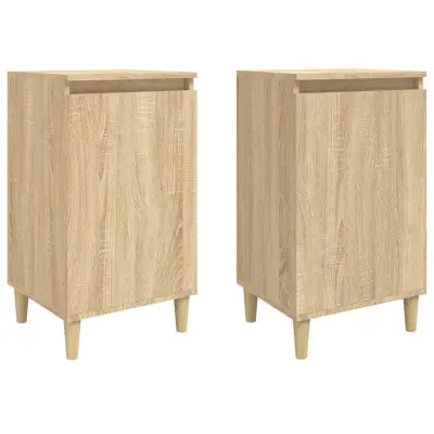 vidaXL Nočna omarica 2 kosa sonoma hrast 40x35x70 cm inženirski les