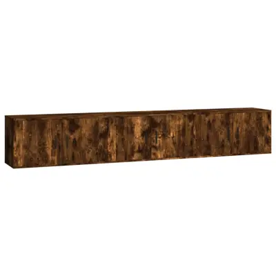 vidaXL Stenska TV omarica 3 kosi dimljen hrast 80x34,5x40 cm