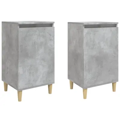 vidaXL Nočna omarica 2 kosa betonsko siva 40x35x70 cm inženirski les