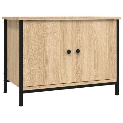 vidaXL TV omarica z vrati sonoma hrast 60x35x45 cm inženirski les