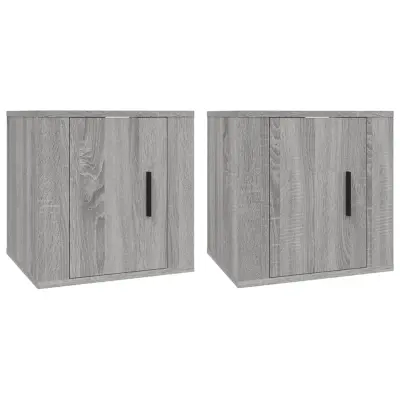 vidaXL Stenska TV omarica 2 kosa siva sonoma 40x34,5x40 cm