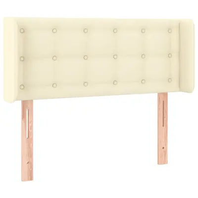 vidaXL Vzglavje z ušesi krem 103x16x78/88 cm umetno usnje