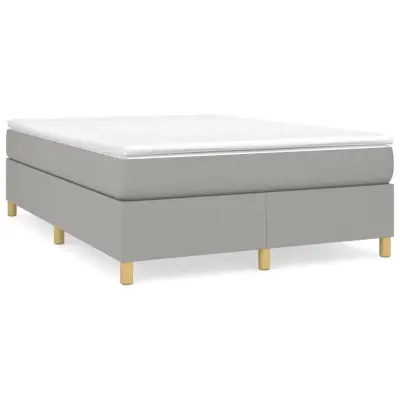 vidaXL Posteljni okvir brez vzmetnice svetlo siv 140x200 cm tkanina