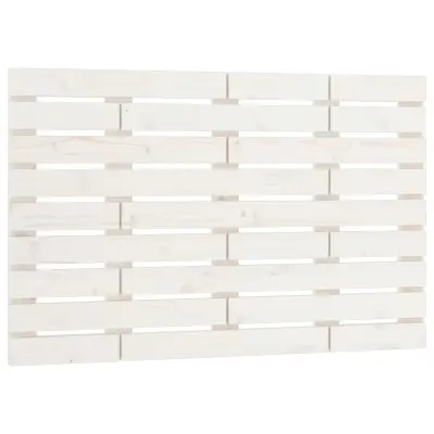 vidaXL Stensko posteljno vzglavje belo 106x3x63 cm trdna borovina