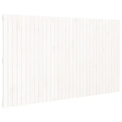 vidaXL Stensko posteljno vzglavje belo 204x3x110 cm trdna borovina