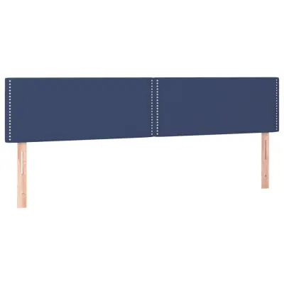 vidaXL Posteljno vzglavje 2 kosa modro 100x5x78/88 cm blago
