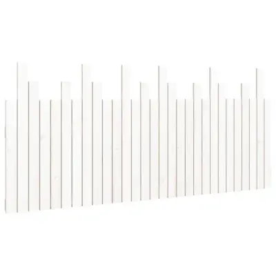 vidaXL Stensko posteljno vzglavje belo 185 x 3 x 80 cm trdna borovina