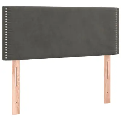 vidaXL Posteljno vzglavje temno sivo 100x5x78/88 cm žamet