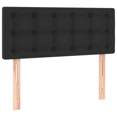 vidaXL Posteljno vzglavje črno 100x5x78/88 cm umetno usnje