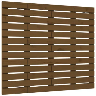vidaXL Stensko posteljno vzglavje medeno rjavo 141x3x91,5 cm borovina