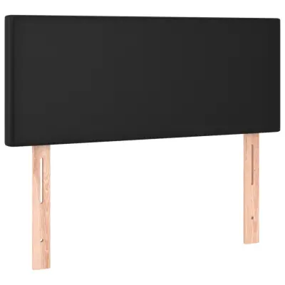 vidaXL Posteljno vzglavje črno 90x5x78/88 cm umetno usnje