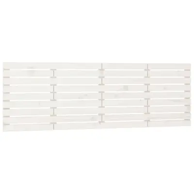vidaXL Stensko posteljno vzglavje belo 206x3x63 cm trdna borovina