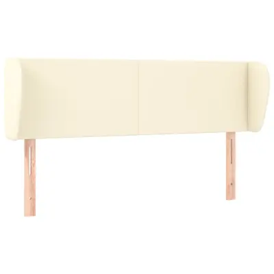 vidaXL Vzglavje z ušesi krem 147x23x78/88 cm umetno usnje