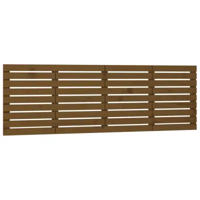vidaXL Stensko posteljno vzglavje medeno rjavo 206x3x63 cm borovina