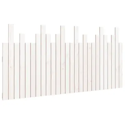 vidaXL Stensko posteljno vzglavje belo 166x3x80 cm trdna borovina