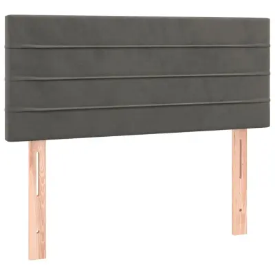 vidaXL Posteljno vzglavje temno sivo 80x5x78/88 cm žamet